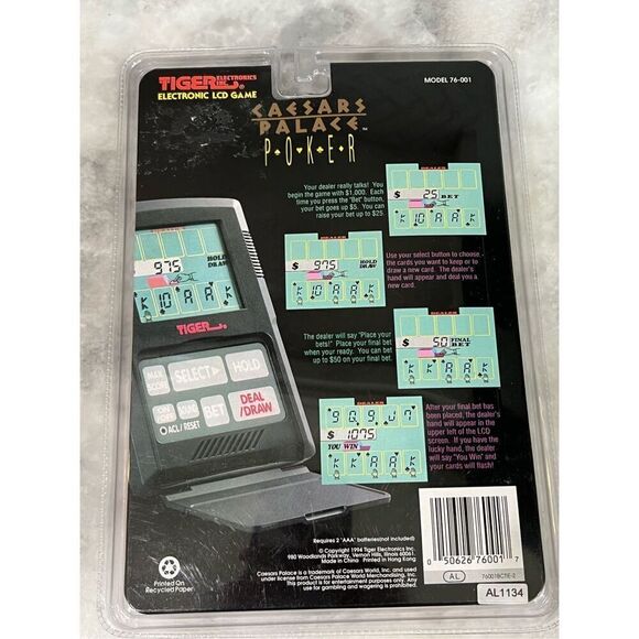 Vintage Caesars Palace Black Jack Electronic Game Tiger 1994 - Picture 2 of 5